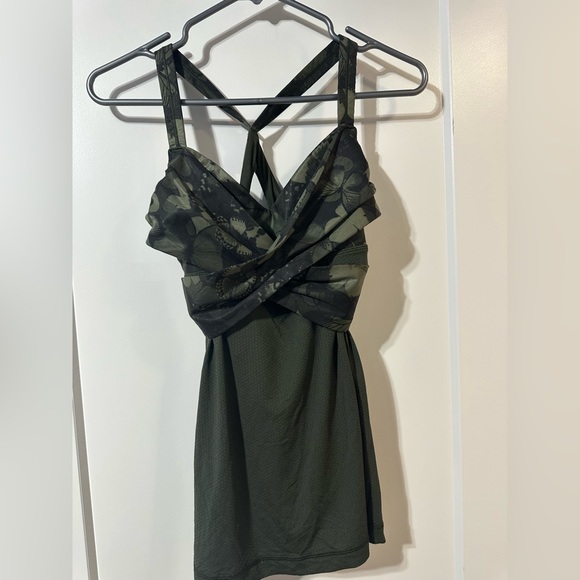 Lululemon Athletica Wrap Tank Top Green Women’s Medium - Picture 3 of 16